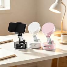 1pc Vacuum Magnetic Suction Cup Car Phone Holder Stand Car Mount Foldable Holder NEW Compatible With IPhone, Android Phone, Gift For Birthday, Family, Friends Car Accessories - One Size - View 2