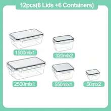 Airtight Food Storage Containers With Lids, Stackable Clear Plastic Meal Prep Boxes, Multi-Size Set For Fridge & Pantry, Keep Fruits, Veggies & Leftovers Fresh - View 12
