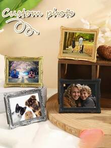 1pc Customized Photo Frame Refrigerator Magnet, Personalized Creative Mini Photo Frame Magnet, Suitable For Refrigerator, Wedding Anniversary Birthday Gift, Home Kitchen Decor - Multicolor - View 5