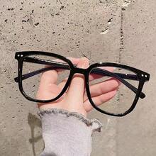 3 Pairs/Set Unisex Eyeglasses - Fashionable Campus Style, Clear Black Frames, Face Flattering Design - Multicolor - View 3