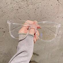 3 Pairs/Set Unisex Eyeglasses - Fashionable Campus Style, Clear Black Frames, Face Flattering Design - Multicolor - View 10