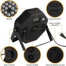 60x3W RGB Full Color LED Stage Light, DMX512 Compatible DJ Light With Voice Control, Lighting For Presentations, Concerts, Parties, Weddings, And Clubs - US A Type Plug(110-127V) - View 5