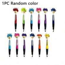 1/4/5pcs Creative Multicolor Cute Smiling Face Plush Head Ballpoint Pens, Personalized Back To School Gift Pens - Multicolor - View 13