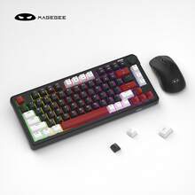 MageGee GK950 Wireless Keyboard And Mouse Combo, 80 Keys, RGB Backlight, Volume Knob, Built-In 4000mAh Battery, Includes 2.4GHz USB Receiver, Plug And Play Silent Keyboard, Suitable For Office And Gaming/PC/Laptop/Student/Classroom Learning/Home/Household - View 1