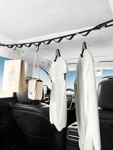 1/2/3/4 Piezas Perchero Colgante para Ropa de Coche, Perchero Ajustable para Vehículo para Viajes & Uso Diario, Cuerdas para Colgar Ropa - Multicolor - Ver 1