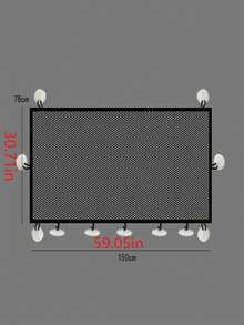 Retractable Breathable Mesh Pet Isolation Gate, No Drilling Installation, With Anti-Drill Suction Cup Hooks For Easier Setup, Convenient Pet Zoning, Suitable For Stairs, Balcony, Kitchen, Bedroom - Black - View 12