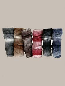 1/3 Pairs Women's Gradient Brushed Leg Warmers, Autumn/Winter Long Tube ...
