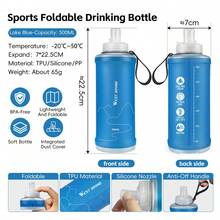 WEST BIKING 500ML Large Capacity Cycling Water Bottle Foldable Storage Odorless Dustproof Bite Suction Type Bicycle Water Cup Durable Leakproof Easy To Clean MTB Road Bike Water Bottle - Multicolor - View 14