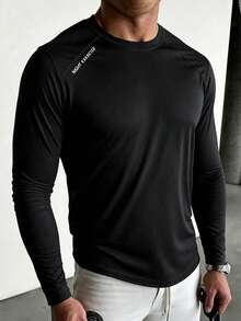 Men's Breathable UV Protection Long Sleeve Sports T-Shirt, Outdoor Hiking Fitness Quick-Dry Crew Neck Top - Multicolor - View 4