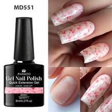 MSRUIOO 1pc 8ml Quick Extension Nail Gel Polish , Glitter Sequins Builder Gel Varnish For Finger Extend , UV LED Cured, Long Lasting Nails, Semi Permanent Soak Off Nail Extension Gel For Manicure Home And Salon Nail Supplies - Multicolor - View 6