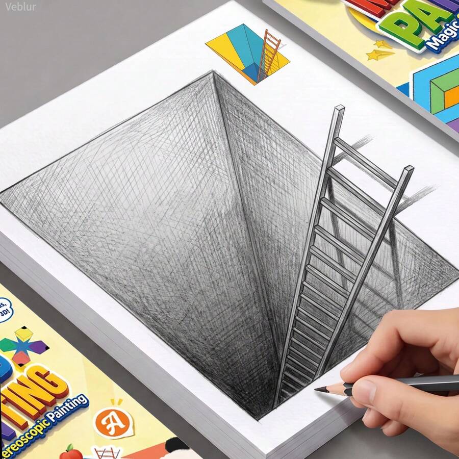 48 Lembar Halaman Mewarnai Ilusi Optik 3D, Cocok Untuk Pemula, Buku Aktivitas Seni Melatih Imajinasi Spasial, Tantangan Otak Penghilang Stres, Hadiah Kerajinan Melukis Untuk Anak-Anak dan Dewasa