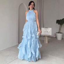 Women Long Dresses - 天藍色 - 查看 4