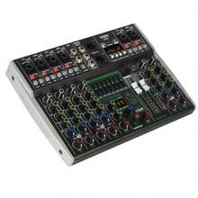 AK 8-Channel Professional Audio Mixer, 99 DSP, Bluetooth Connectivity For Mobile Phones, Built-In USB Interface, Computer Recording Capability, Compatible With 12V Car Power And 48V Phantom Power. Ideal For Live Broadcasts, Small Concerts, Etc. - US A Type Plug(110-127V) - View 2
