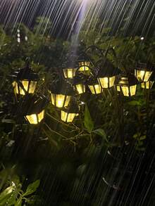 1pc-6 LED Lantern, Outdoor Solar Powered Vintage Palace Lantern, Garden Landscape Decoration, Holiday Party Backdrop, Chinese Palace Style Outdoor Decorative Light IP65 - Palace Lantern - View 5