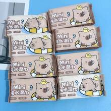 EDI Pure Water Cleaning Wet Wipes, Student Portable Non-Woven Fabric Small Pack Wet Wipes. - Multicolor - View 3