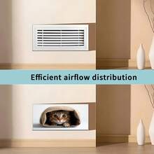 4PCS 2D Flat Magnetic Vent Covers, (Cat) Cute Peeking Pattern, 5.5*12IN, Suitable For Floor, Wall, Ceiling Vents, Home Decor - Coffee Brown - View 7