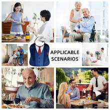 1pc Adult Bib, Comfortable And Practical, Reusable, Suit Pattern, Brings Happiness And Warmth To Your Dining Table, Unisex, Suitable For All Seasons, Perfect For Nursing Homes, Hospitals, Restaurants, Home Dining And More, Ideal Gift For Christmas And Thanksgiving - Multicolor - View 9