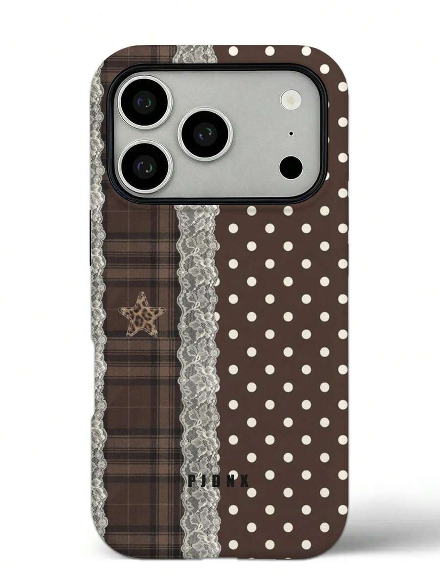GIIPPA 1pc Plaid Lace Star Polka Dot Pattern Design, Phone 17 Pro Max ...