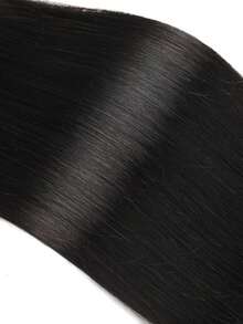 7Pcs Clip In Hair Extensions Real Human Hair Natural Black Straight Seamless Invisible Double Weft With Reusable Comfortable Secure Clip Ins For Women Can Be Styled For Daily - Natural Black - View 9