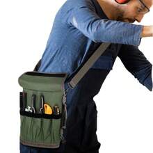 [Bolsa de Ferramentas Resistente] 1 Peça Bolsa Organizadora de Ferramentas Impermeável e Resistente com Design Portátil Enrolável, Alça de Ombro Ajustável bolsa masculina - Verde Militar - Visão 11