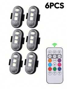YAIUZGOO USB Rechargeable High Brightness LED Mini Light Strip With Remote Control, Car Collision Prevention Light, Suitable For Cars, Drones, Airplanes, Motorcycles, Bicycles, 130mAh - B - View 13