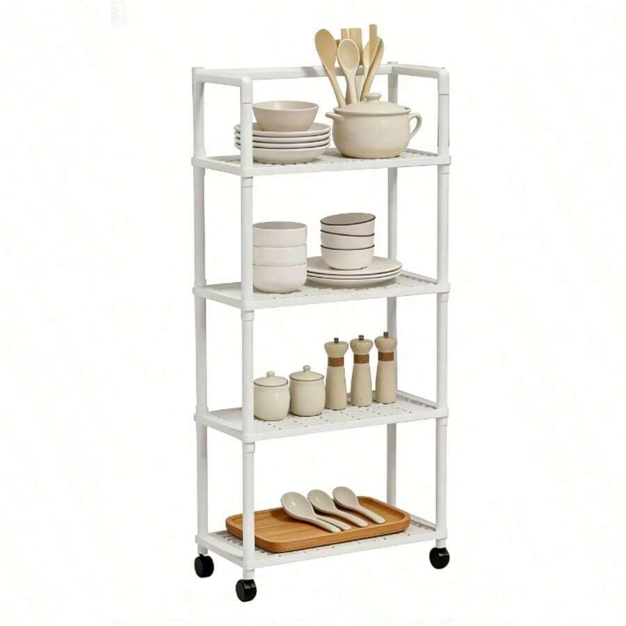 Wall Mounted Kitchen Racks - White - View 1