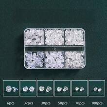 146/340pcs Soft Silicone Ear Backs, 6-Compartment Storage Box With 6 Styles, Replaceable Rubber Earring Backs For Hook Earrings - Earplugs - View 3