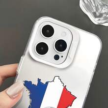 1 buah Casing Ponsel Motif & Bendera Prancis 2026 Sepak Bola, Bingkai Lensa Jendela Besar, Cangkang Lembut Pelindung Penuh, Kompatibel Dengan iPhone 17/17Pro/17ProMax/16/16Plus/16ProMax/16e/15ProMax/11/12/12Pro/12ProMax/13/13Pro/13ProMax/14/14Pro/14ProMax, Pelindung Anti Jatuh untuk Penggemar Sepak Bola - Bingkai putih, putih doff - View 3