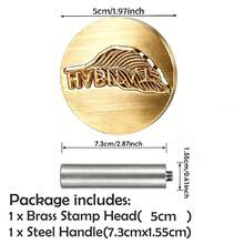 Custom 2.5cm/3cm/4cm/5cm Brass Leather Stamp Kit, Customized Brass Embossing Stamp , Leather Embossing Logo Stamp - Multicolor - View 12