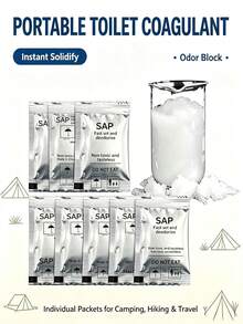 Portable Toilet Gel Pack And Camping Toilet Solidifier - Odorless, Leak-Proof, Suitable For Camping, Hiking And Outdoor Adventures - Perfect For 5 Gallon Bucket And Portable Toilet, Camping Portable Toilet, Hiking And Outdoor Adventures, Portable Toilet Solidifier - Multicolor - View 10