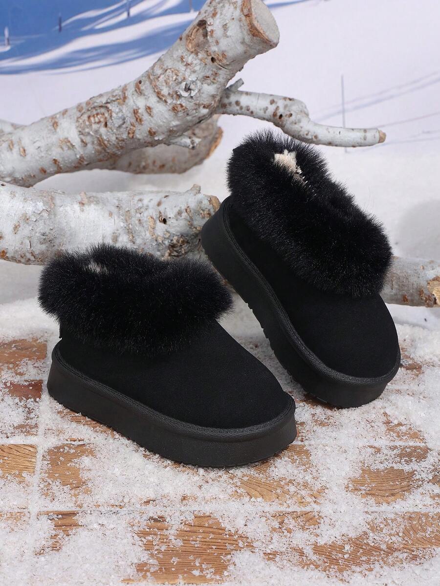 Infant Fashion Snow Boots Unisex Versatile Casual Outdoor Ankle Boots - Black - View 1