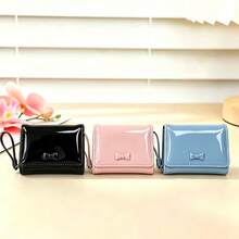 Dompet Pendek Wanita, Dompet Koin Multi-Slot Kartu dengan Pita Lucu - MultiWarna - View 5