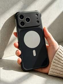 Magnetic Shockproof Phone Case Compatible With IPhone, Large Opening Full Camera Lens Protection, Matte Wavy Pattern Anti-Fingerprint Protective Cover, Compatible With Wireless Charger, Designed For Women, Suitable For IPhone 18/Ultra/17/16/15/14/13/12 Series - Black - View 2