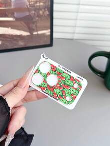 1pc Full Print Summer Cute Watermelon Anti-Fingerprint 9H Hardness Camera Lens Protector, Compatible With IPhone 18 Pro Max/18 Pro/17 Pro Max/17 Pro, Anti-Drop Anti-Explosion Bubble-Free Auto-Adsorption Easy Installation Anti-Scratch Screen Protector Accessory, Suitable For Phone Case - Fruit - View 4
