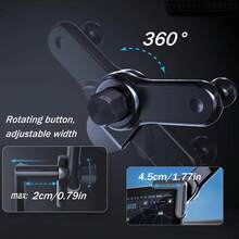 Magnetic Car Phone Holder For Center Console Screen, 360° Rotating Mount, Compatible With Tesla, Gift For Family And Friends - Black - View 7