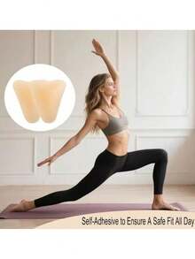 2/1pc Reusable Intimate Protection Pads, Women's Silicone Leak-Proof, Suitable For Yoga, Swimming, Leggings, Sports Wear And Bikini, Effectively Covers Intimate Areas - Multicolor - View 2