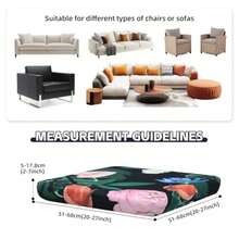 8 fundas de cojín para patio, fundas de cojín elásticas de repuesto, protectores de muebles lavables y reutilizables cama de flores - Multicolor - Ver 3