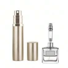 1件精心設計的香水噴霧瓶，便攜式香水補充噴霧器，底部填充迷你旅行香水噴霧瓶，循環香水分配器，100%純玻璃內膽附可視視窗，可輕鬆檢查剩餘香水量，5ml/8ml/10ml可選 - 彩色 - 查看 35