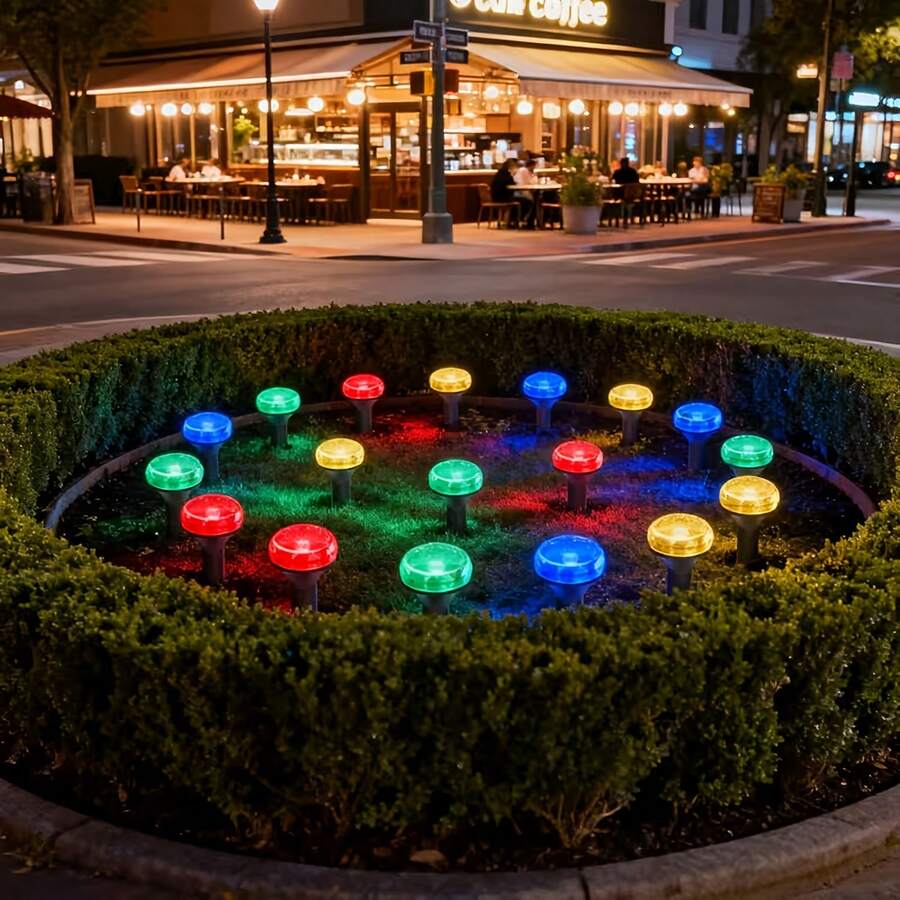 Solar Powered Underground Disc Ground Light, Mini Embedded LED Spotlight, Waterproof Outdoor Light, Suitable For Path, Lawn, Backyard Magical Night Scene Decoration