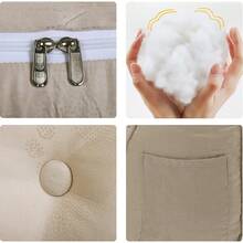 Almohada de cuña para cabecero, recámara, cabecero, cama individual, XL, almohada de cuña para cabecero, almohada para cabecero, cama con funda extraíble, 100% algodón, milenrama - Milenrama - Ver 6