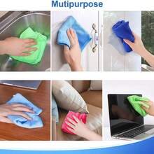 14 Sets Ultra-Fine Microfiber Cleaning Cloths, Soft Absorbent Rags, Car Microfiber Towels, Kitchen Towels, Home Dusting Cloths, Window Cleaning Supplies - Multiple Styles - View 3
