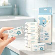 Student Portable Pure Water Cleaning Wet Wipes, Small Pack Pull-Out Cleaning Wet Tissues. - Multicolor - View 1