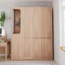 Large Wardrobe Bedroom With Storage With Doors Natural Wood With Drawers And Shelves - 自然的 - 查看 3