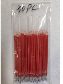 Isi Ulang Pulpen Netral Halus 0,5mm, Tinta Hitam/Biru/Merah, Kartrid Pengganti Tinta, 20/30/50 buah/Kotak, Untuk Pelajar, Kantor, dan Penggunaan Sehari-hari - Bulat - View 6
