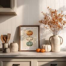 1pc Frameless Vintage Pumpkin Patch Farmhouse Fall Wall Art Dorm Gift - Multi-color - View 3