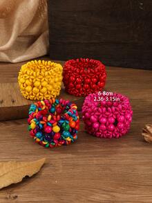 Set Gelang Manik-Manik Kayu Berwarna-warni Gaya Bohemian Vintage Berlebihan Eropa Amerika Afrika - Cantik Sekali - View 2