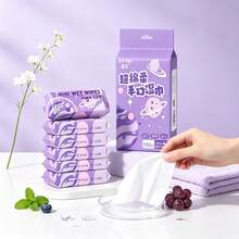 Student Portable Pure Water Cleaning Wet Wipes, Small Pack Pull-Out Cleaning Wet Tissues. - Multicolor - View 2