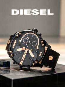 Diesel Men's Black Oversized Chronograph Watch, Bold Multi-Function Dial, Statement Wristwatch For Streetwear & OOTD DZ7350 - Black - View 2