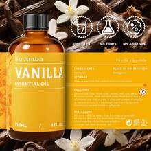 SU JUABA Vanilla Essential Oil For DIY Fragrance, Body, Skin, Fragrance, Strong Scent For Candle Soap Making, Aromatherapy Oil For Diffuser -118mL / 4 FI. Oz - Vanilla - View 6