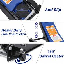 3 Ton Low Profile Hydraulic Floor Jack – Heavy Duty Q235B Steel – Dual Pump Quick Lift – Professional Trolley Jack for Cars, SUVs, Trucks – Ideal for Garage, Workshop & Auto Repair - Blau - Übersicht 4